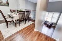 Dining area near the staircase landing
