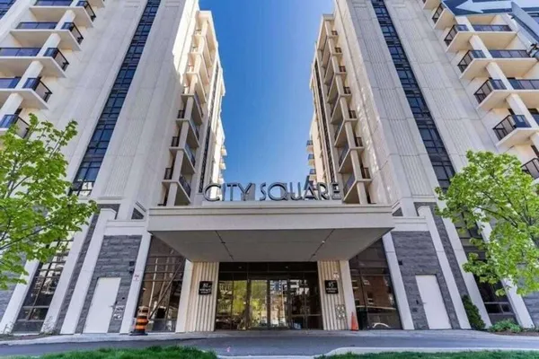 Entrance to the City Square condo building on Robinson Street in downtown Hamilton