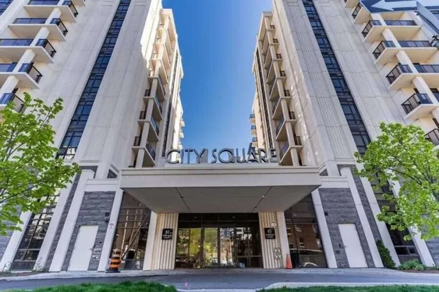 Entrance to the City Square condo building on Robinson Street in downtown Hamilton