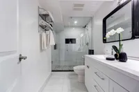 Spa-like in-law suite bathroom with a glass walk-in shower