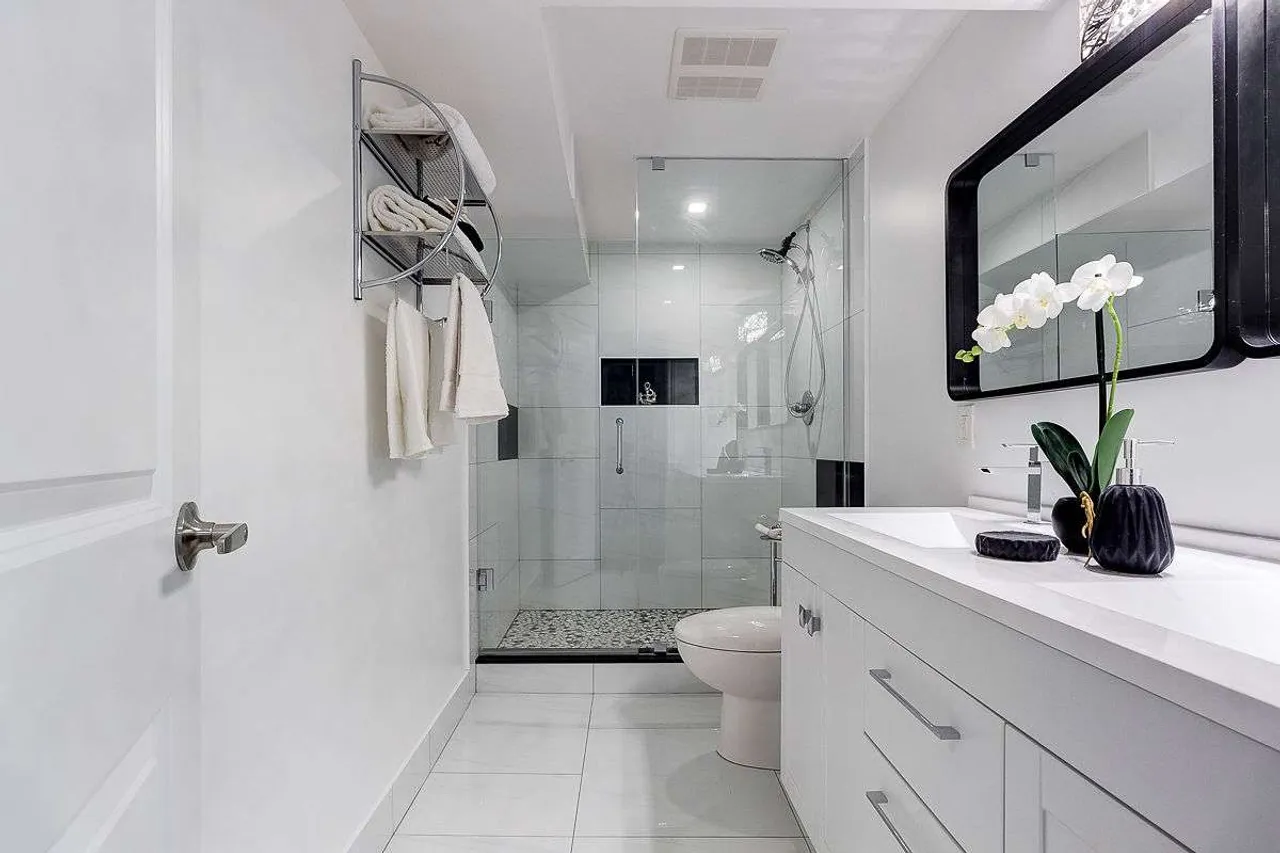 Spa-like in-law suite bathroom with a glass walk-in shower