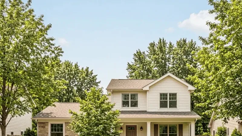 Two-storey home with well-maintained landscaping and curb appeal