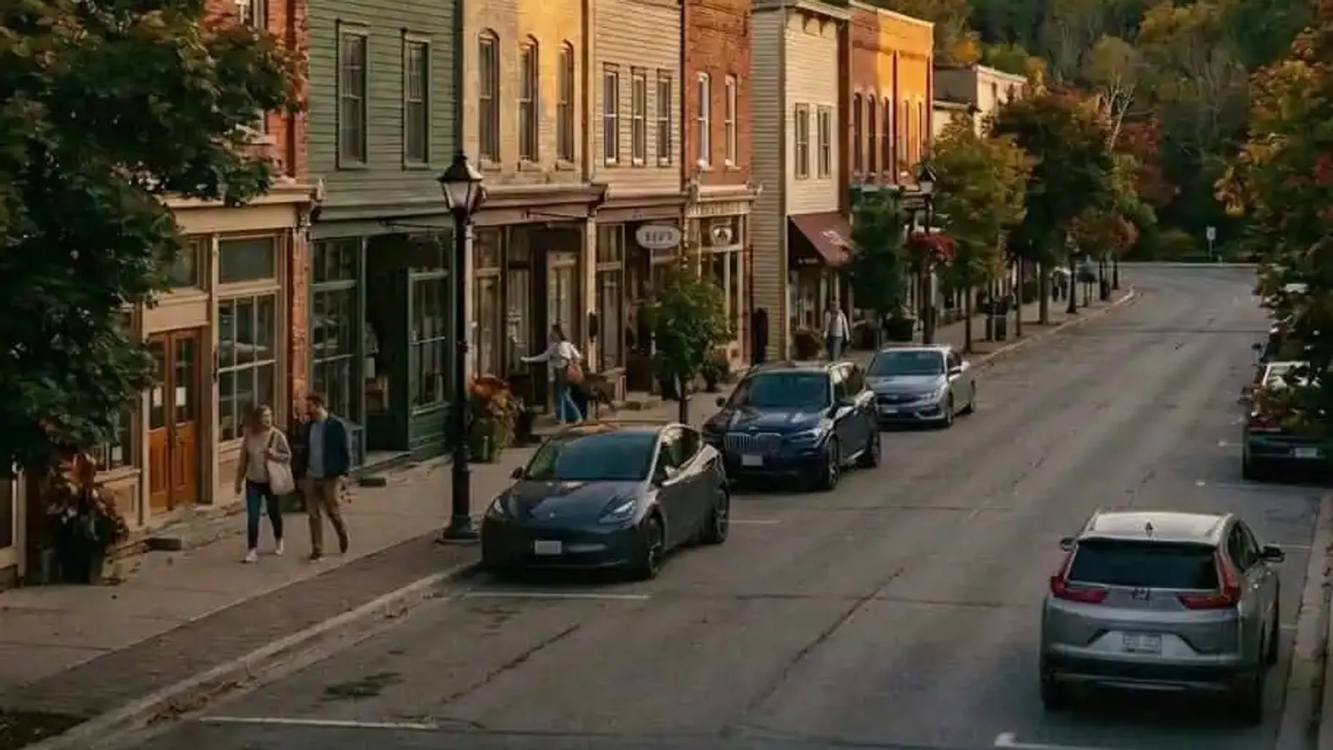 Downtown Waterdown main street with heritage storefronts