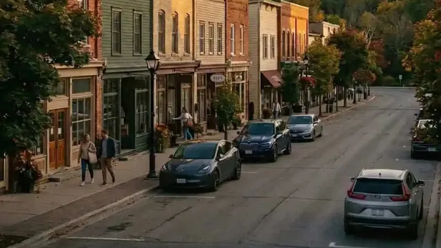 Downtown Waterdown main street with heritage storefronts